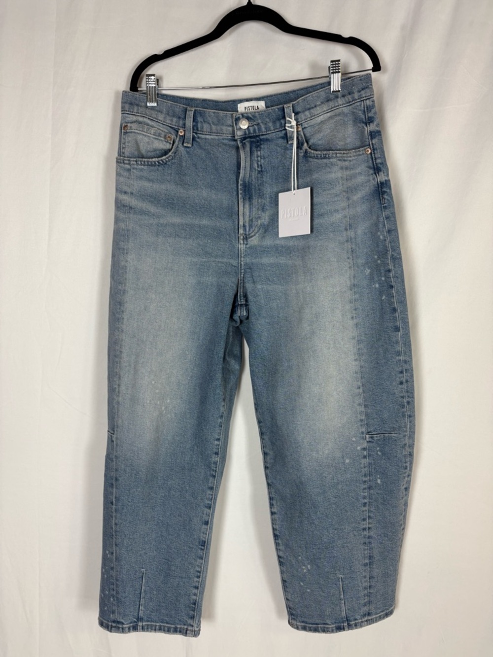pistola Light Blue Boyfriend Wide-Leg Jeans - Picture 2 of 9